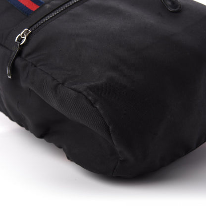 Gucci Techno Canvas Web Double Buckle Backpack Black 4 of 8