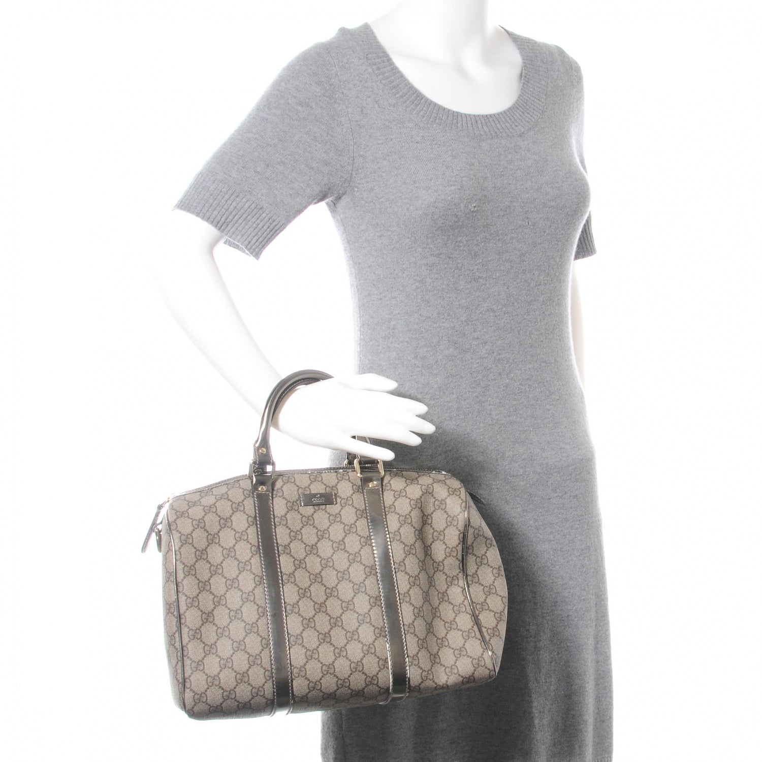 Gucci Monogram Medium Joy Boston Metallic 2 of 10
