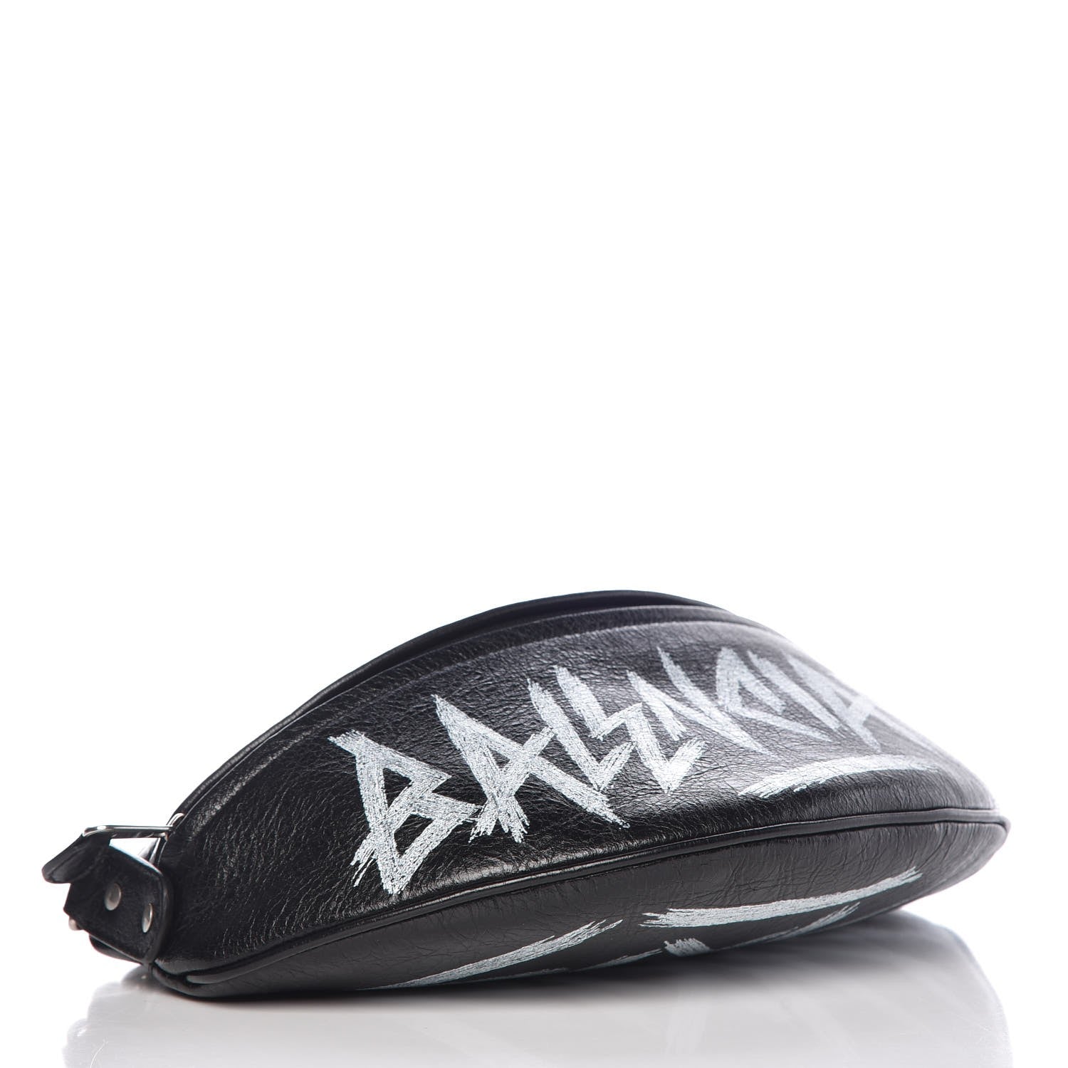 Balenciaga Agneau Arena Graffiti All Over XS Souvenir Belt Bag Black White 4 of 8