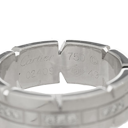Cartier 18K White Gold Diamond Tank Francaise Band Ring 49 4.75 4 of 4