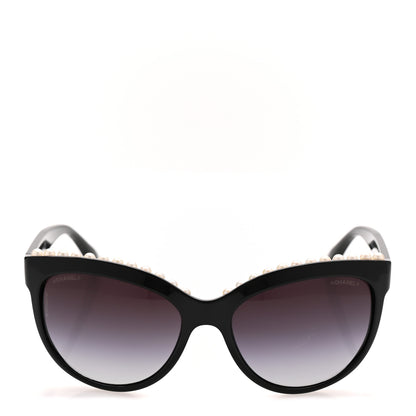 Chanel Freshwater Cultured Pearl Butterfly Sunglasses 6040-H Black 2 of 9