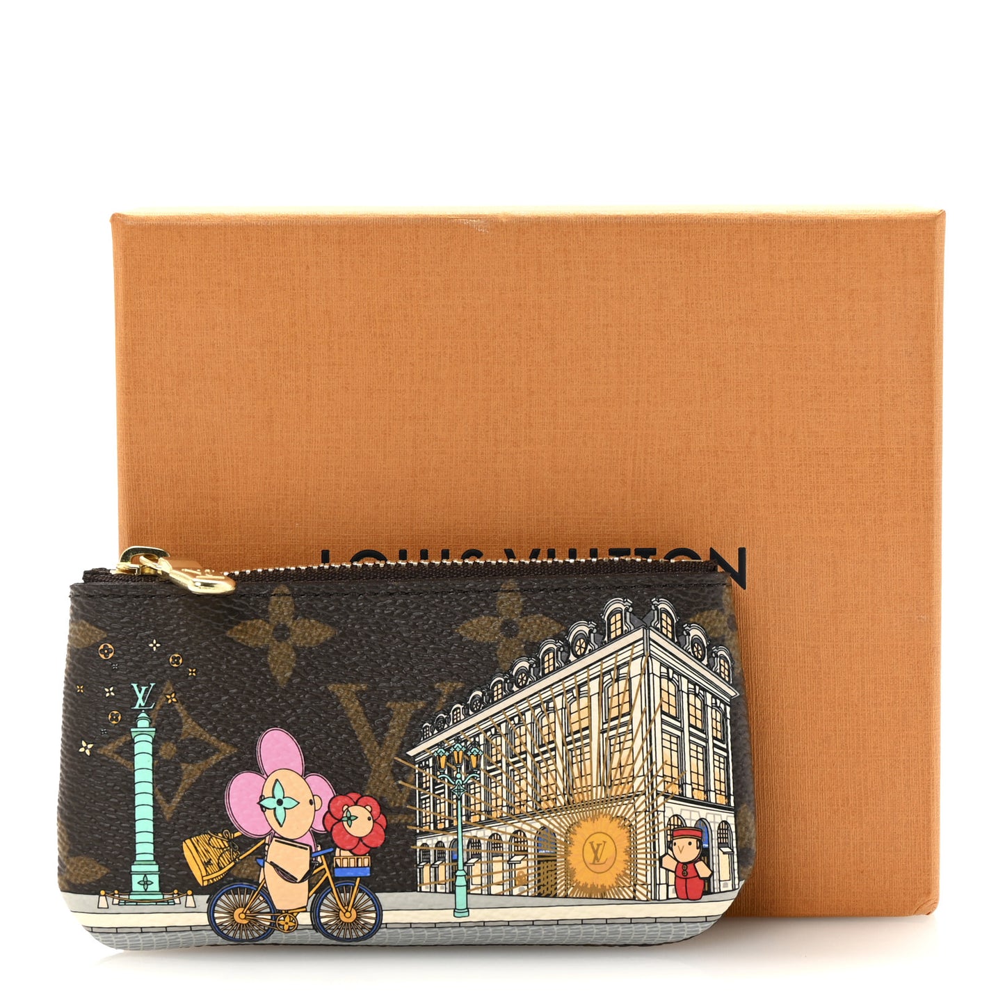 Monogram 2022 Christmas Animation Paris Key Pouch Pink