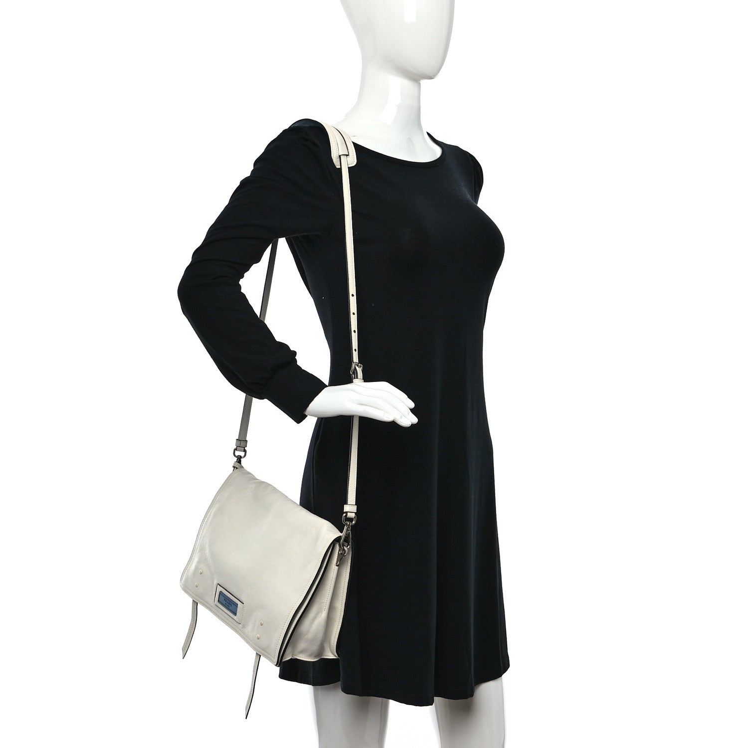Prada Glace Calf Etiquette Flap Bianco Astra 2 of 11