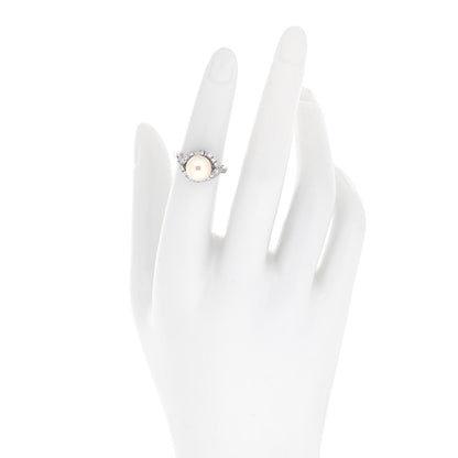 Mikimoto Platinum Diamond Akoya Pearl 8.5mm Cocktail Ring 49 5 2 of 5