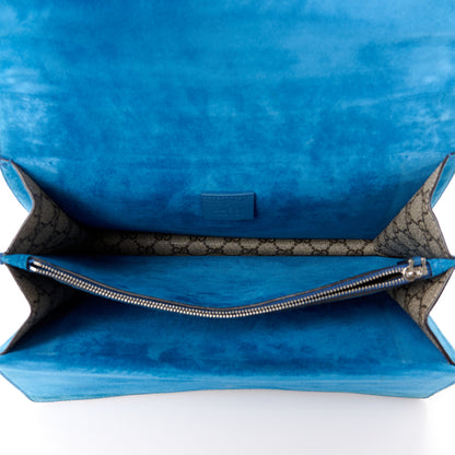 Gucci GG Supreme Monogram Embroidered Medium Dionysus Shoulder Bag Blue 5 of 12