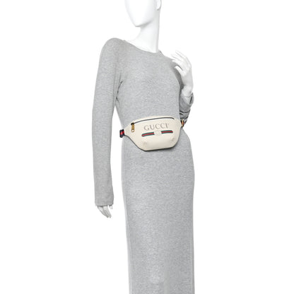 Gucci Grained Calfskin Small Logo Belt Bag White 2 of 10