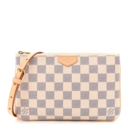 Louis Vuitton Damier Azur Double Zip Pochette 1 of 11