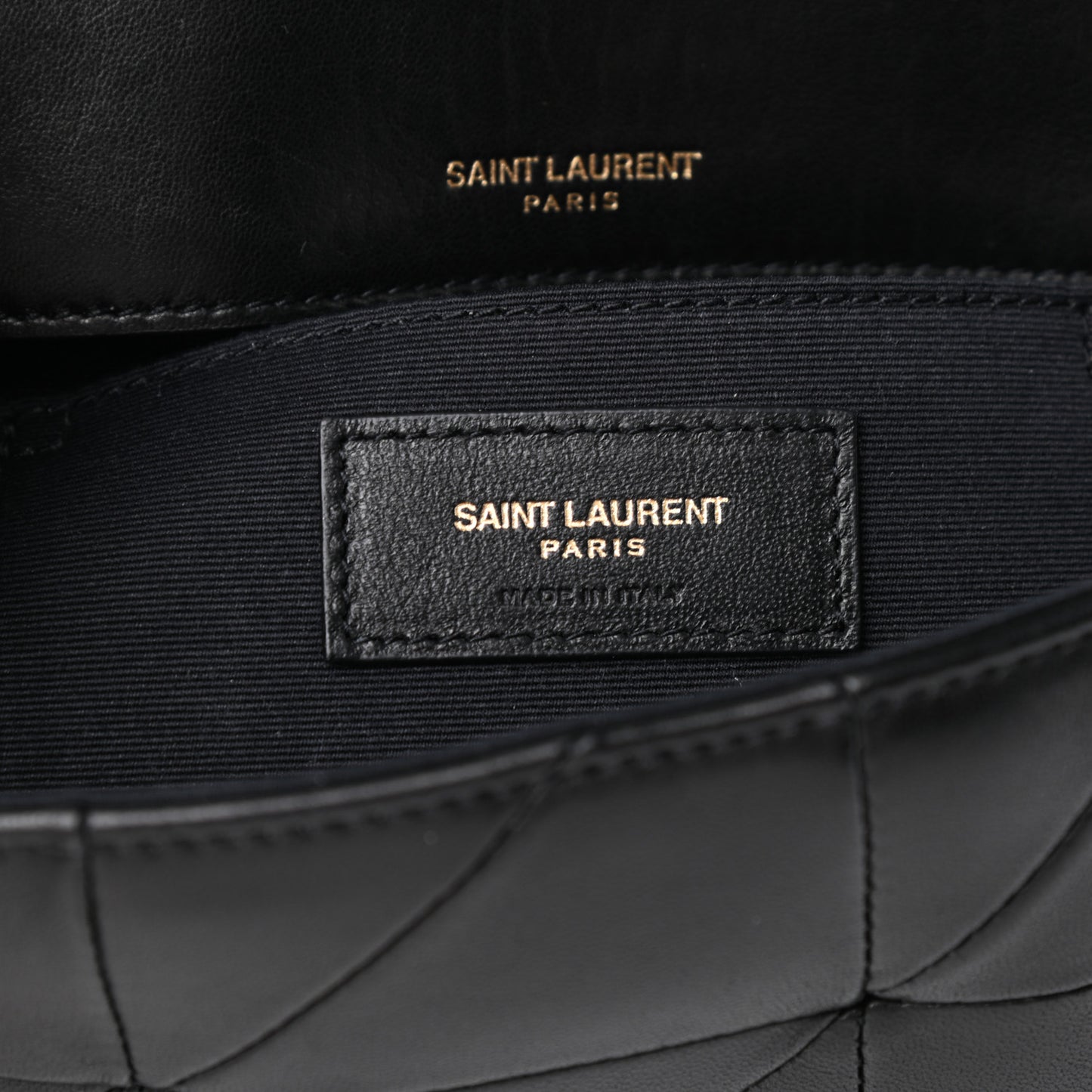 Lambskin Patchwork Monogram Small Jamie Black
