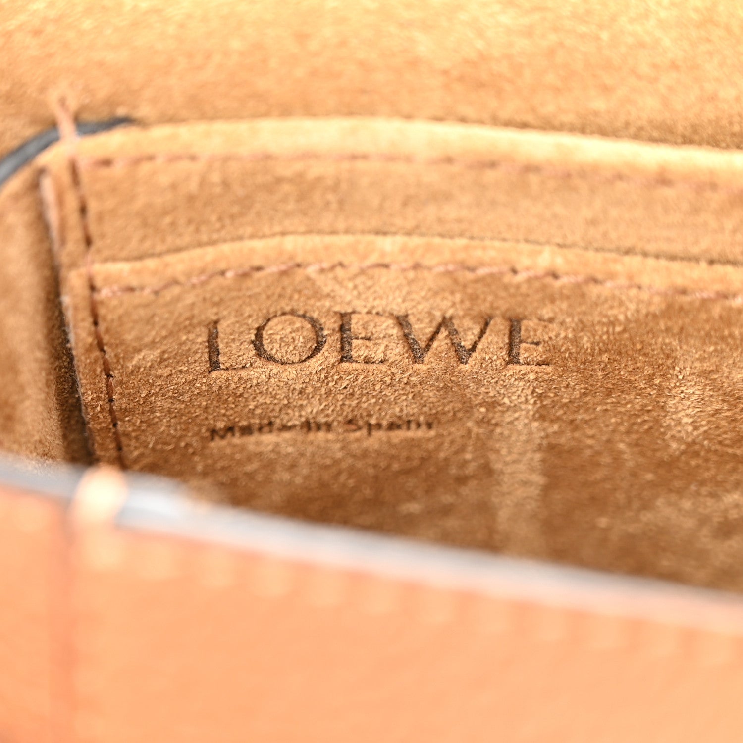 Loewe Grained Calfskin Mini Gate Crossbody Bag Caramel Pecan 6 of 10