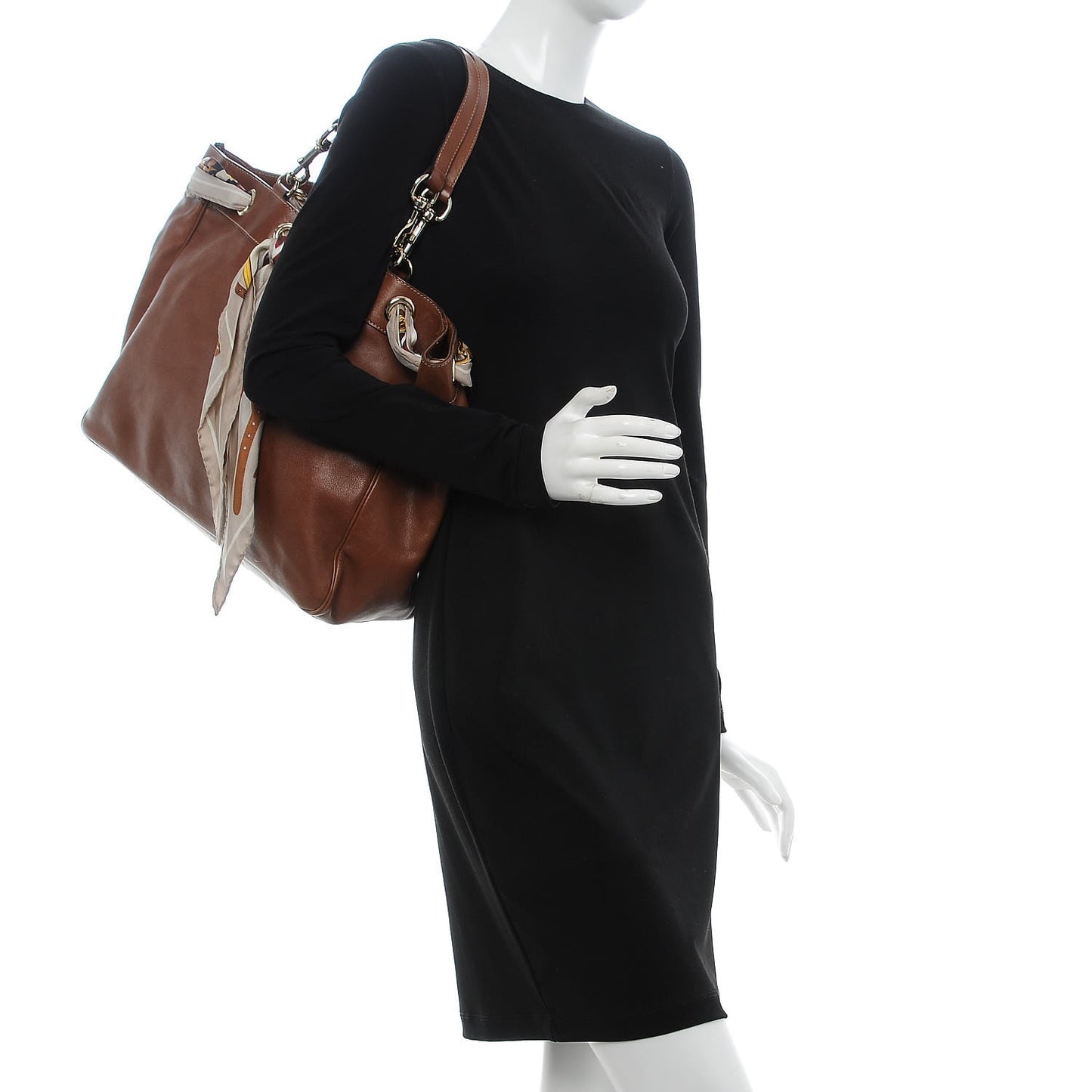 Calfskin Large Positano Tote Brown