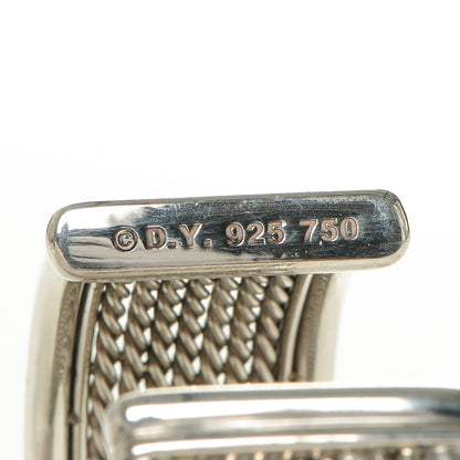 David Yurman Sterling Silver 18K Yellow Gold 23mm Cable Cuff 4 of 4