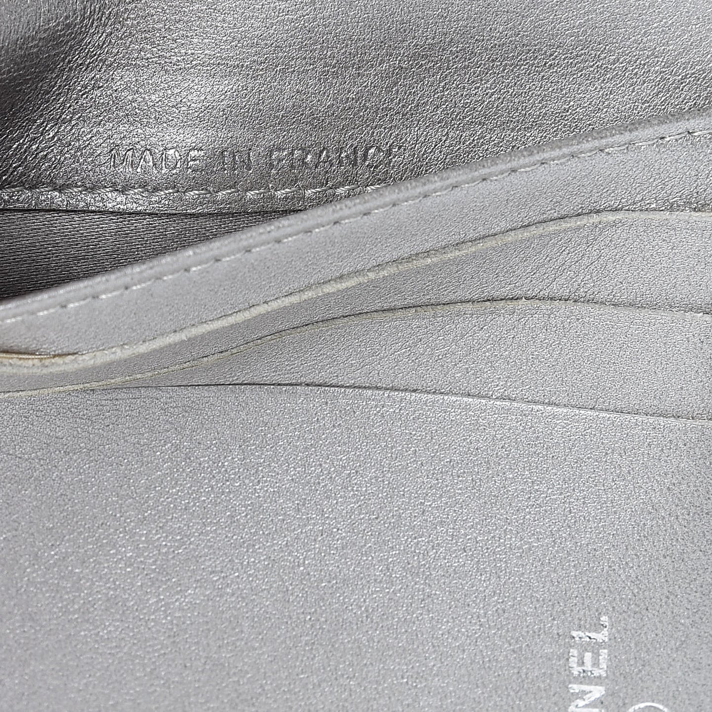 Lambskin Embossed Camellia French Wallet Black