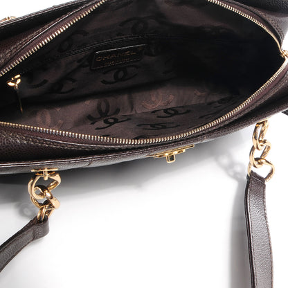 Chanel Caviar Square Stitched Shoulder Bag Brown 5 of 7