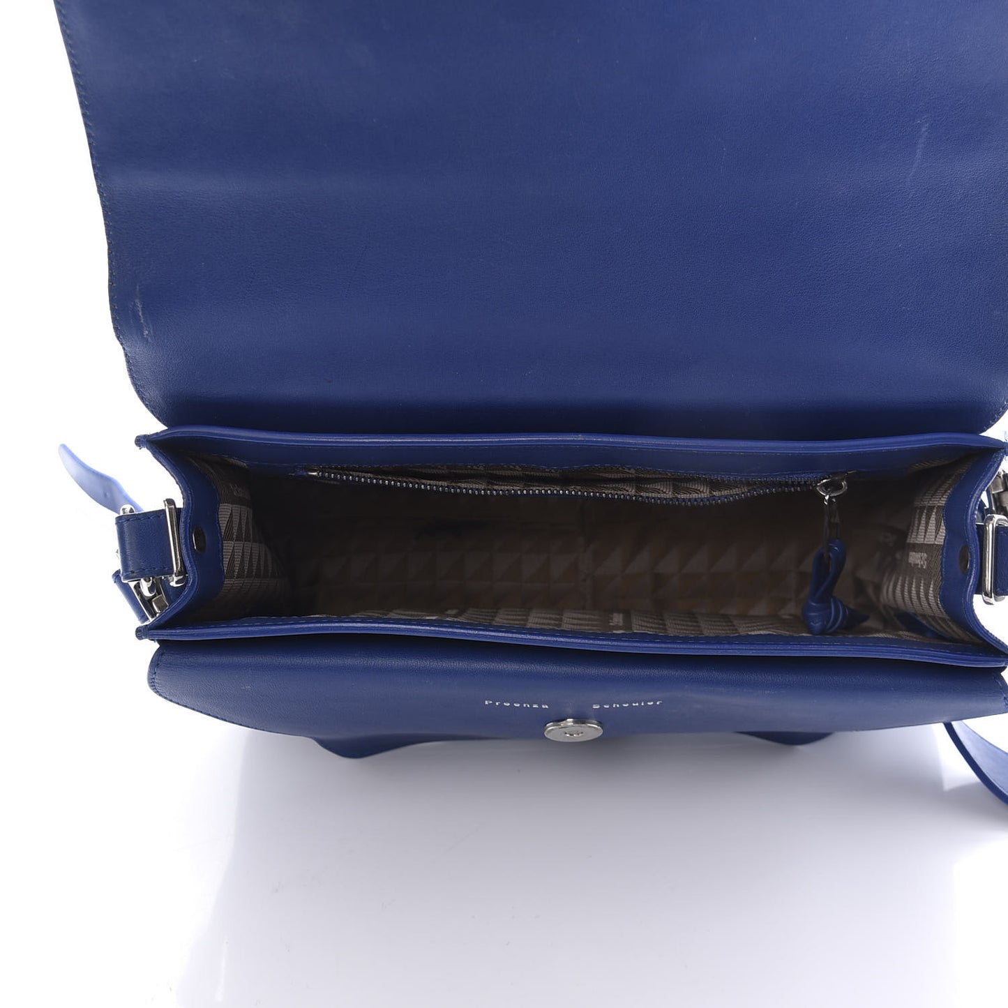 Calfskin PS11 Classic Shoulder Bag Royal Blue