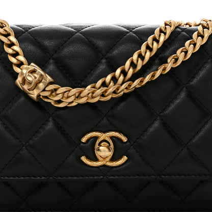 Chanel Lambskin Quilted Pillow Crush Wallet On Chain WOC Black 9 of 11