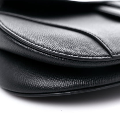 Christian Dior Grained Calfskin Saddle Bag Black 8 of 13