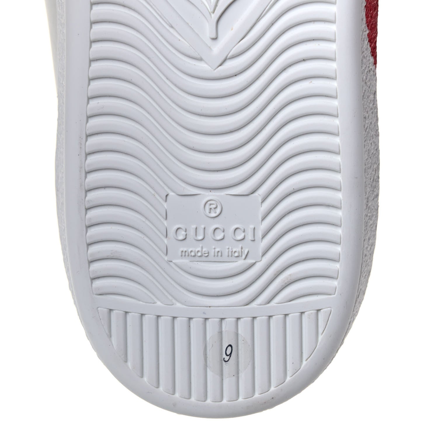 Gucci Calfskin Interlocking G Mens New Ace Sneakers 9 White Red Flame Green 5 of 5