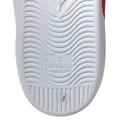 Gucci Calfskin Interlocking G Mens New Ace Sneakers 9 White Red Flame Green 5 of 5