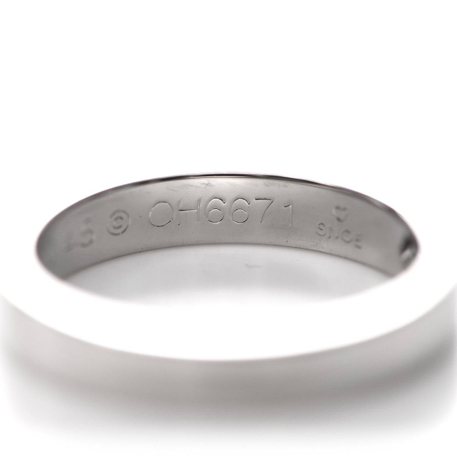 Cartier Platinum Diamond 3mm C De Cartier Wedding Band Ring 45 3.25 5 of 5