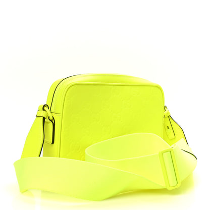 Gucci Rubber Effect Monogram GG Crossbody Bag Fluorescent Yellow 6 of 19