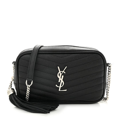 Saint Laurent Grain De Poudre Matelasse Monogram Mini Lou Camera Bag Black 1 of 10