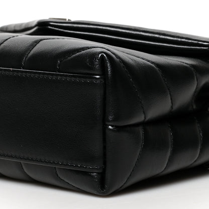 Saint Laurent Calfskin Y Quilted Monogram Toy Loulou Crossbody Bag Black 10 of 10