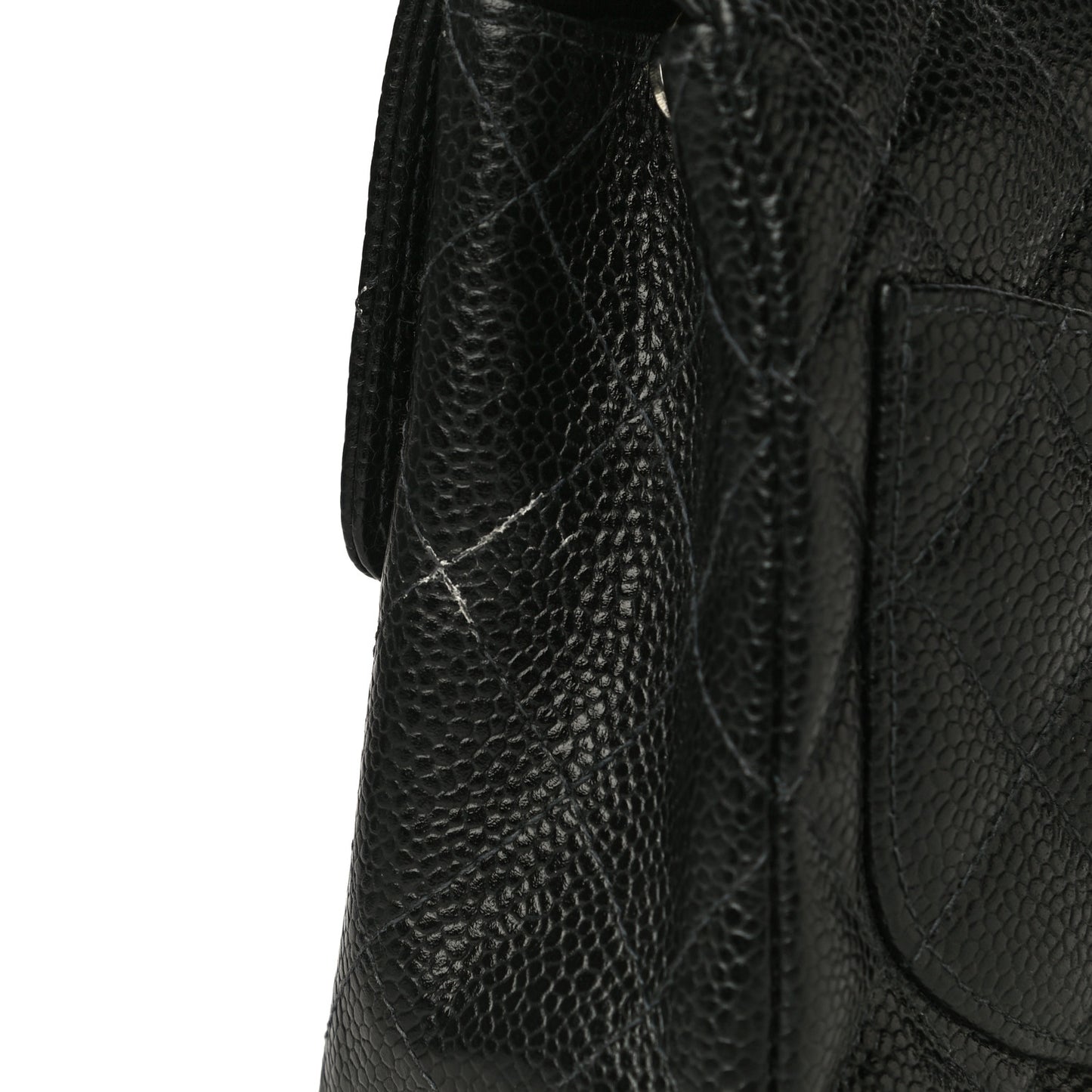 Caviar Quilted Mini Square Flap Black