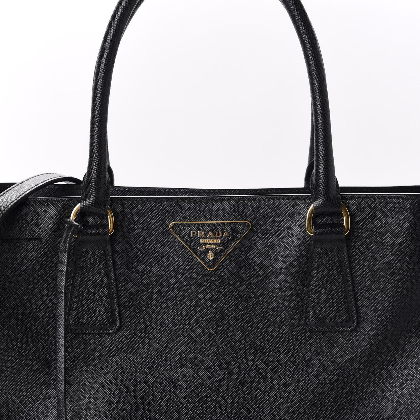 Saffiano Lux Medium Tote Black