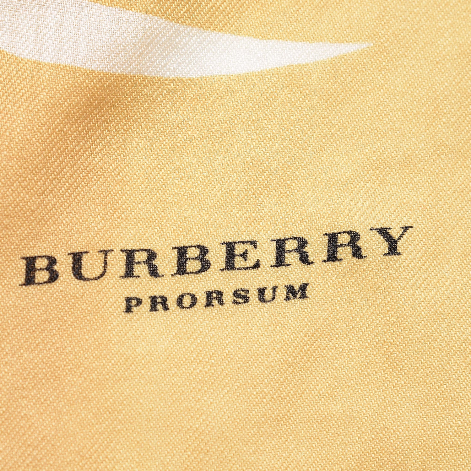 Burberry Cashmere The Writer Print Fringe Scarf Yellow 5 of 7
