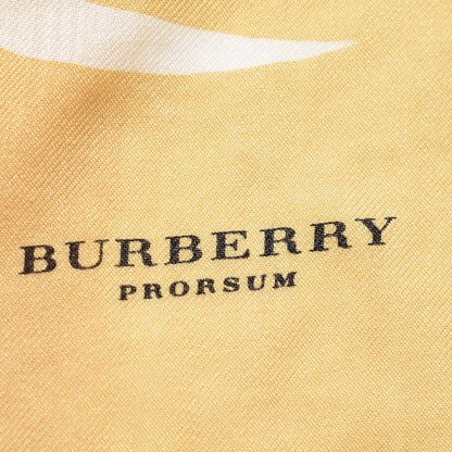 Burberry Cashmere The Writer Print Fringe Scarf Yellow 5 of 7