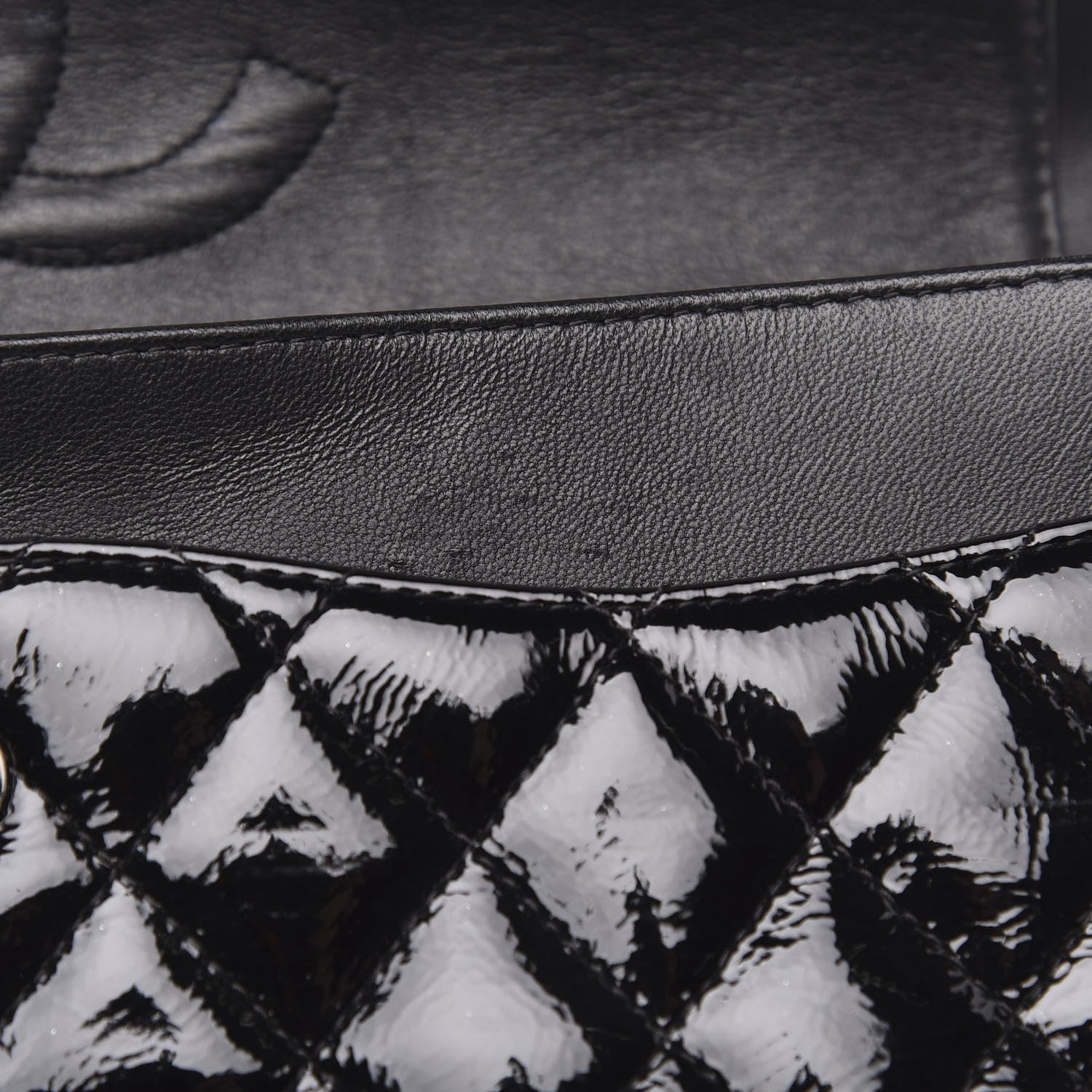 Chanel Patent Quilted Medium Double Flap Black 10 of 13