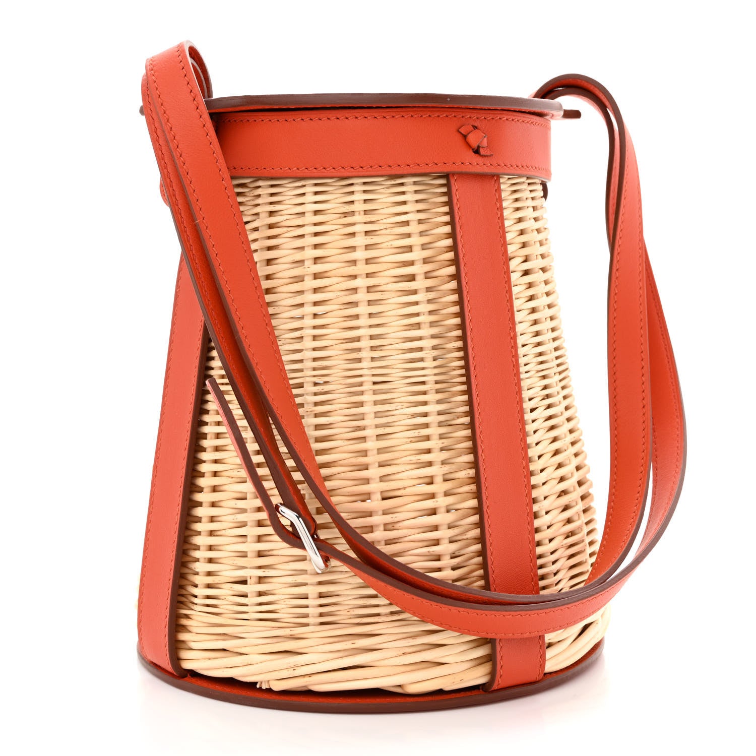 Hermes Swift Wicker Sac Farming Picnic Bag Naturel Terre Battue 3 of 10