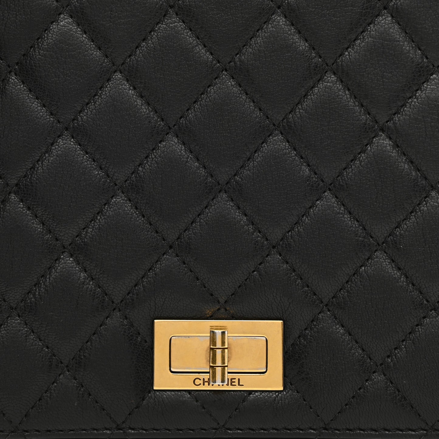 Goatskin Quilted Large Rita Top Handle Flap Black