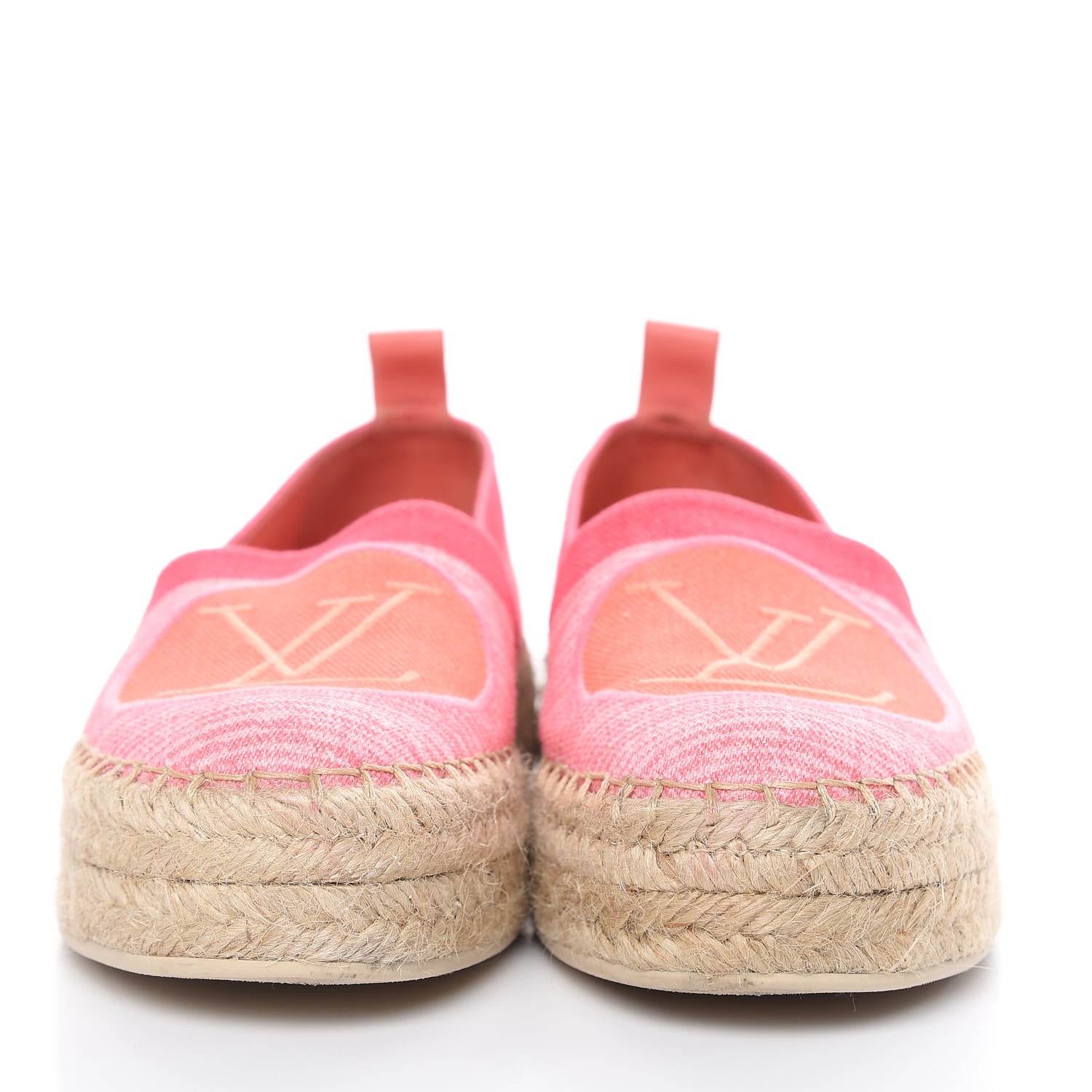 Louis Vuitton Canvas Blue Shore Espadrille Flats 36 Corail 2 of 10