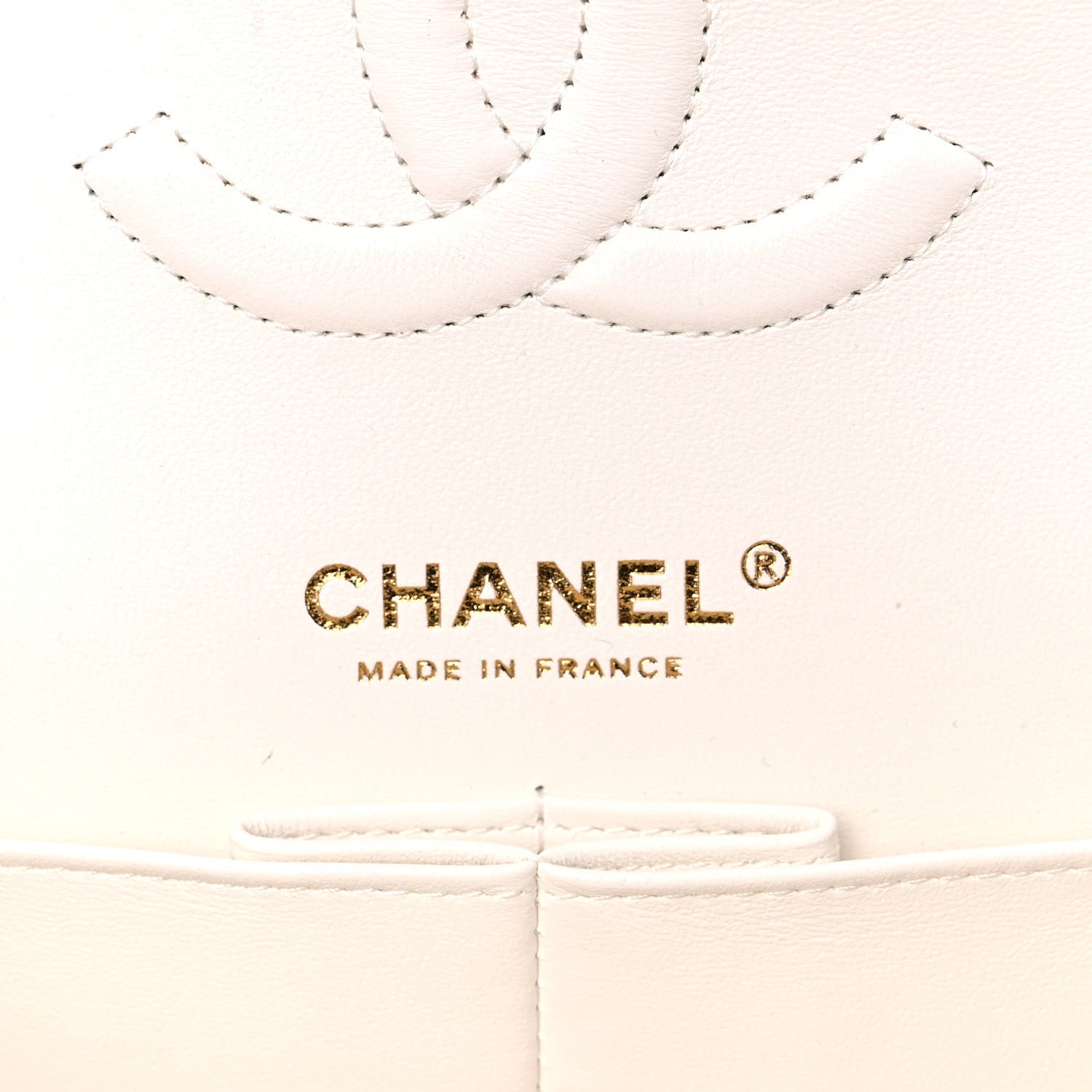 Chanel Caviar Quilted Medium Double Flap White 5 of 10