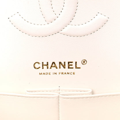 Chanel Caviar Quilted Medium Double Flap White 5 of 10