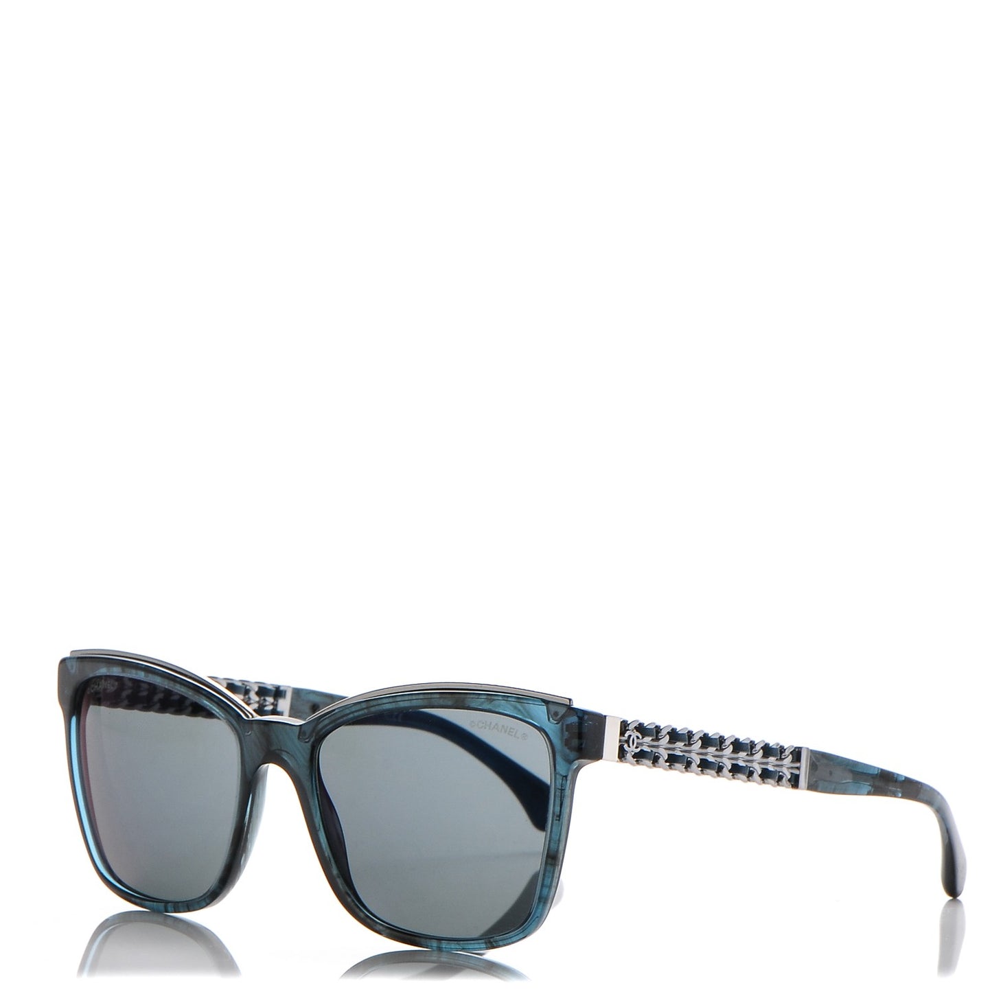 Square Chain Sunglasses 5360-Q Dark Blue