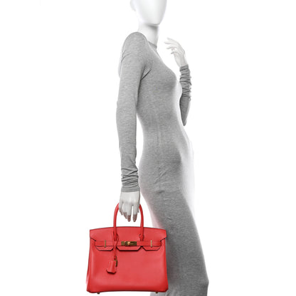 Hermes Epsom Birkin 30 Rouge Pivoine 2 of 12