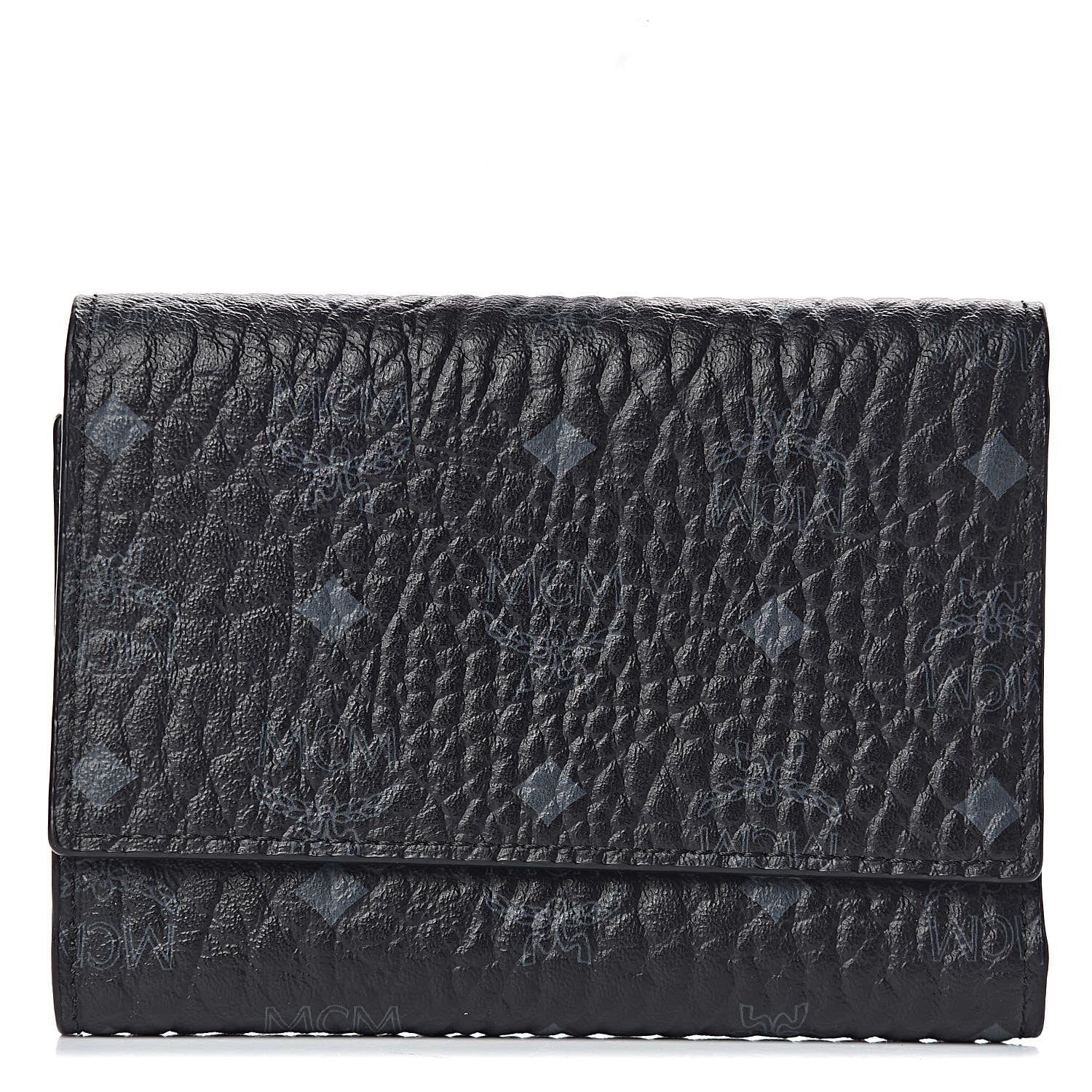 MCM Visetos Tri-Fold Wallet Black 1 of 8