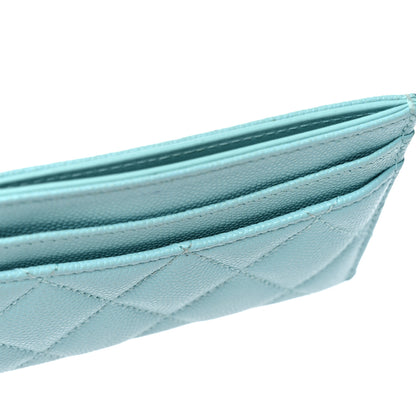 Chanel Caviar Quilted Card Holder Light Blue 14 of 15