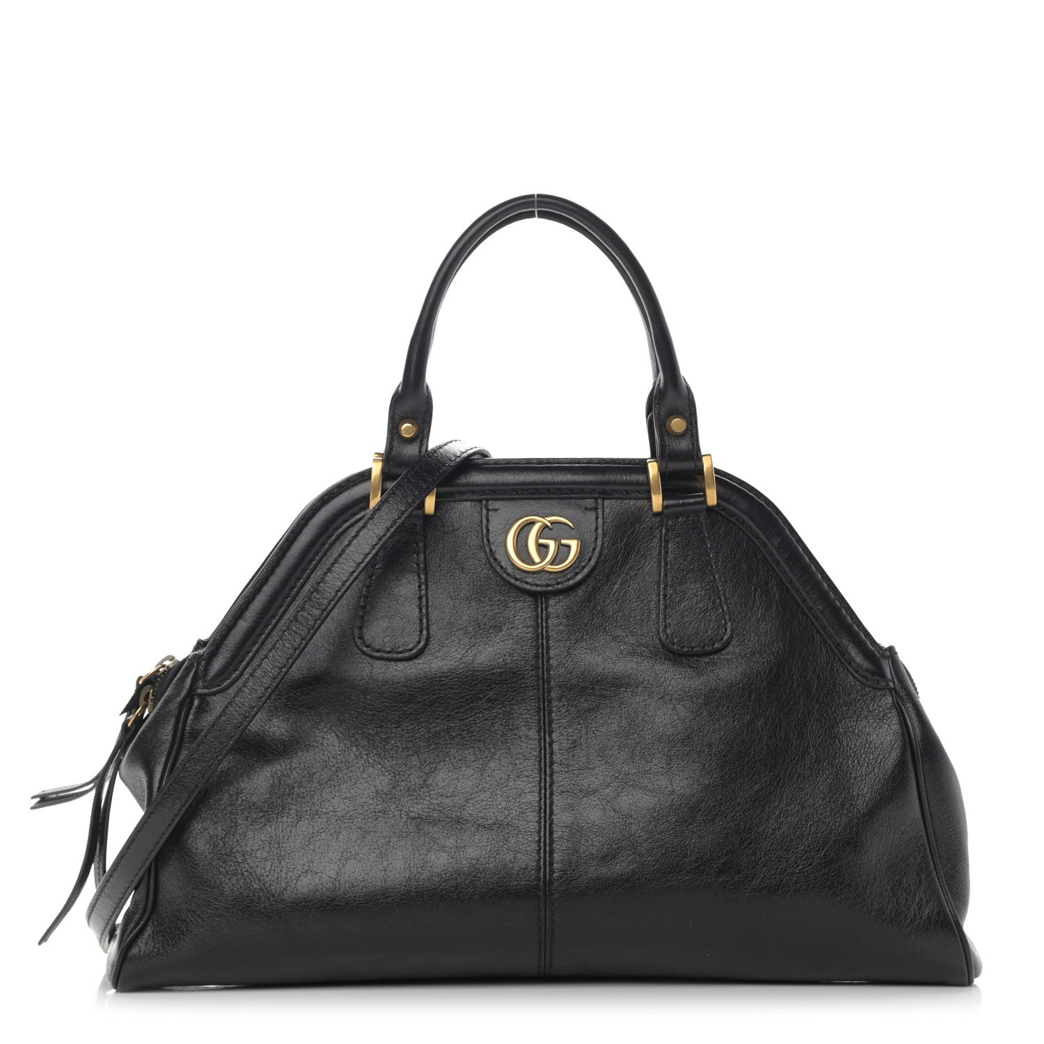 Gucci Calfskin Medium Re(Belle) Top Handle Bag Black 1 of 12