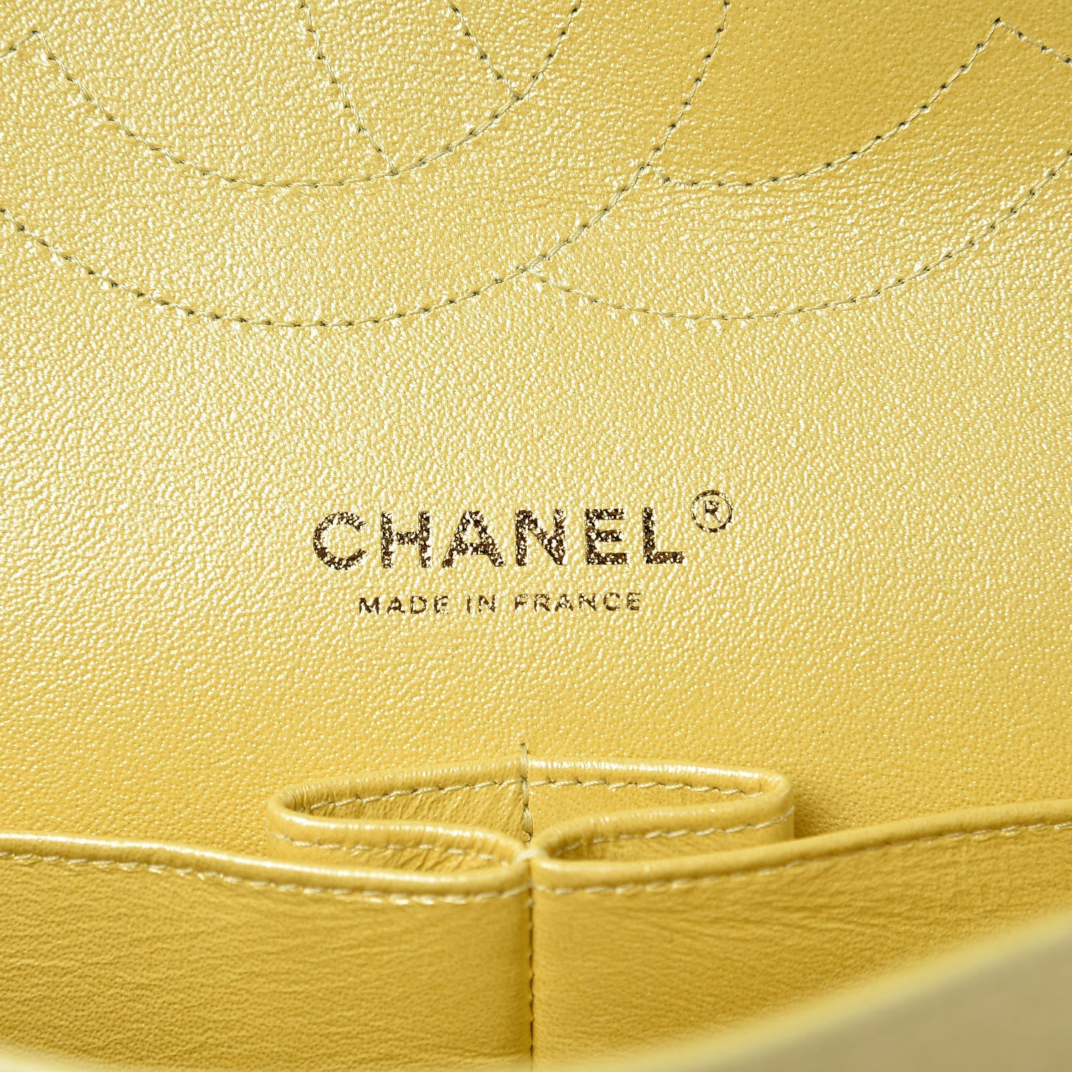 Chanel Iridescent Caviar Quilted Jumbo Double Flap Jaune Yellow 6 of 11