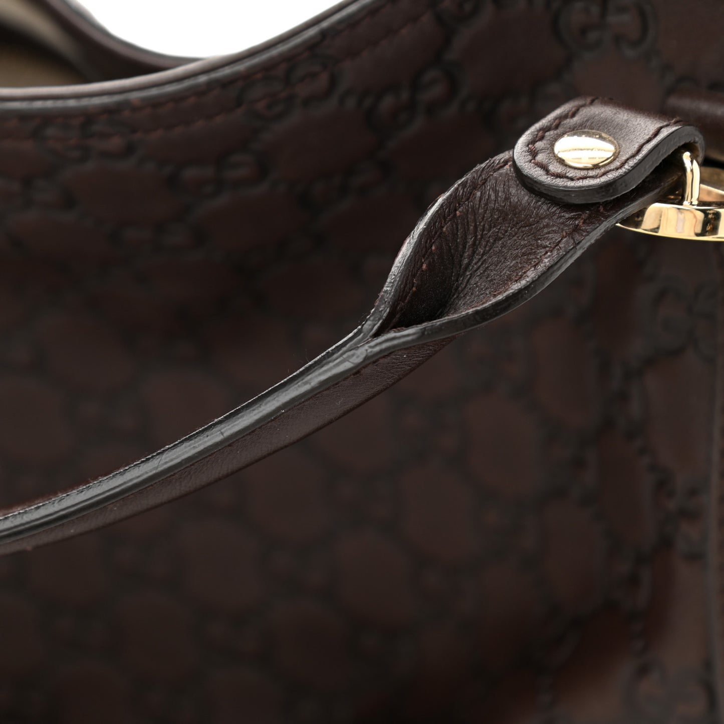 Guccissima Medium Miss GG Top Handle Bag Dark Brown