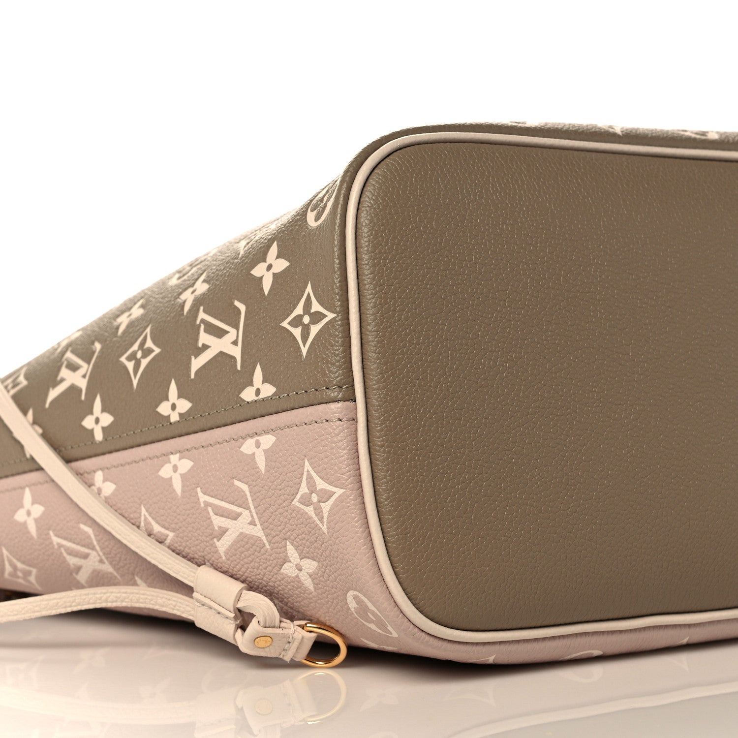 Louis Vuitton Empreinte Monogram Spring In The City Neverfull MM Kaki Beige Cream 8 of 10