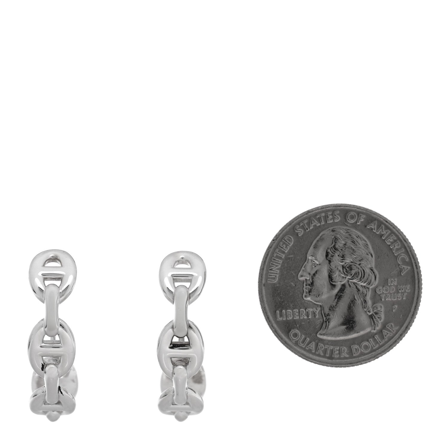 Hermes Sterling Silver Chaine D'Ancre Enchainee Climber Earrings 2 of 4