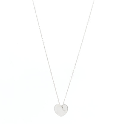 Tiffany Sterling Silver 14mm Elsa Perretti Full Heart Pendant Necklace 1 of 4
