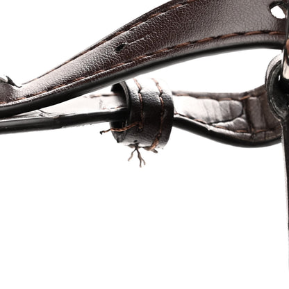 Stella McCartney Crocodile Embossed Studded Logo Mini Crossbody Mahogany 11 of 11