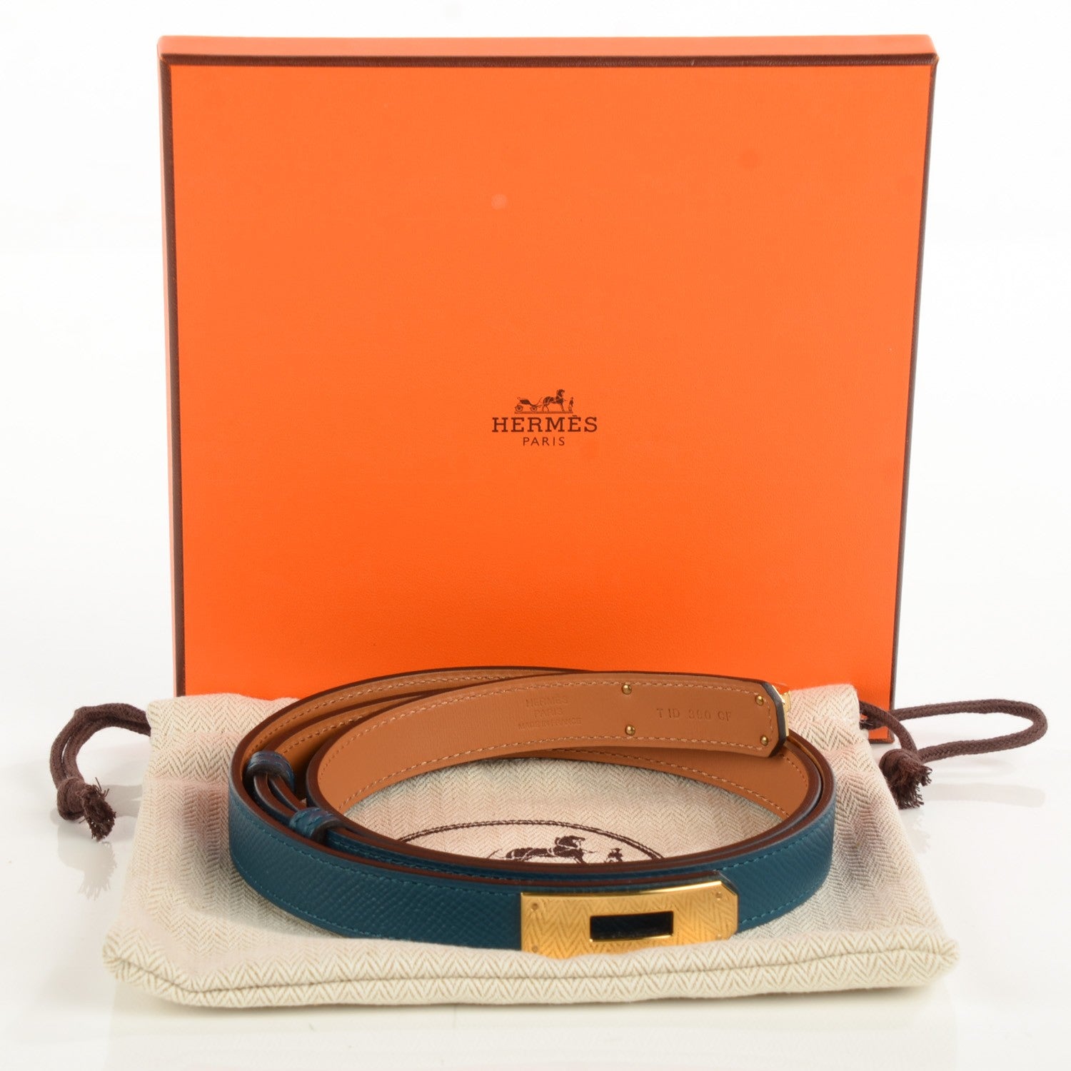 Hermes Epsom Kelly Belt Mallard 5 of 8