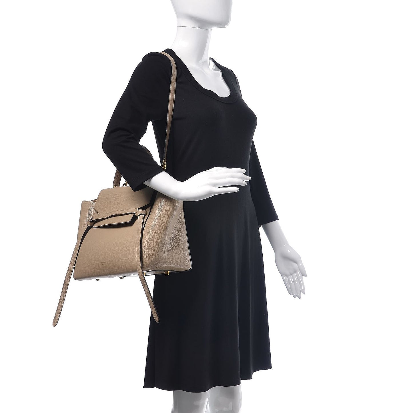 Grained Calfskin Mini Belt Bag Light Taupe