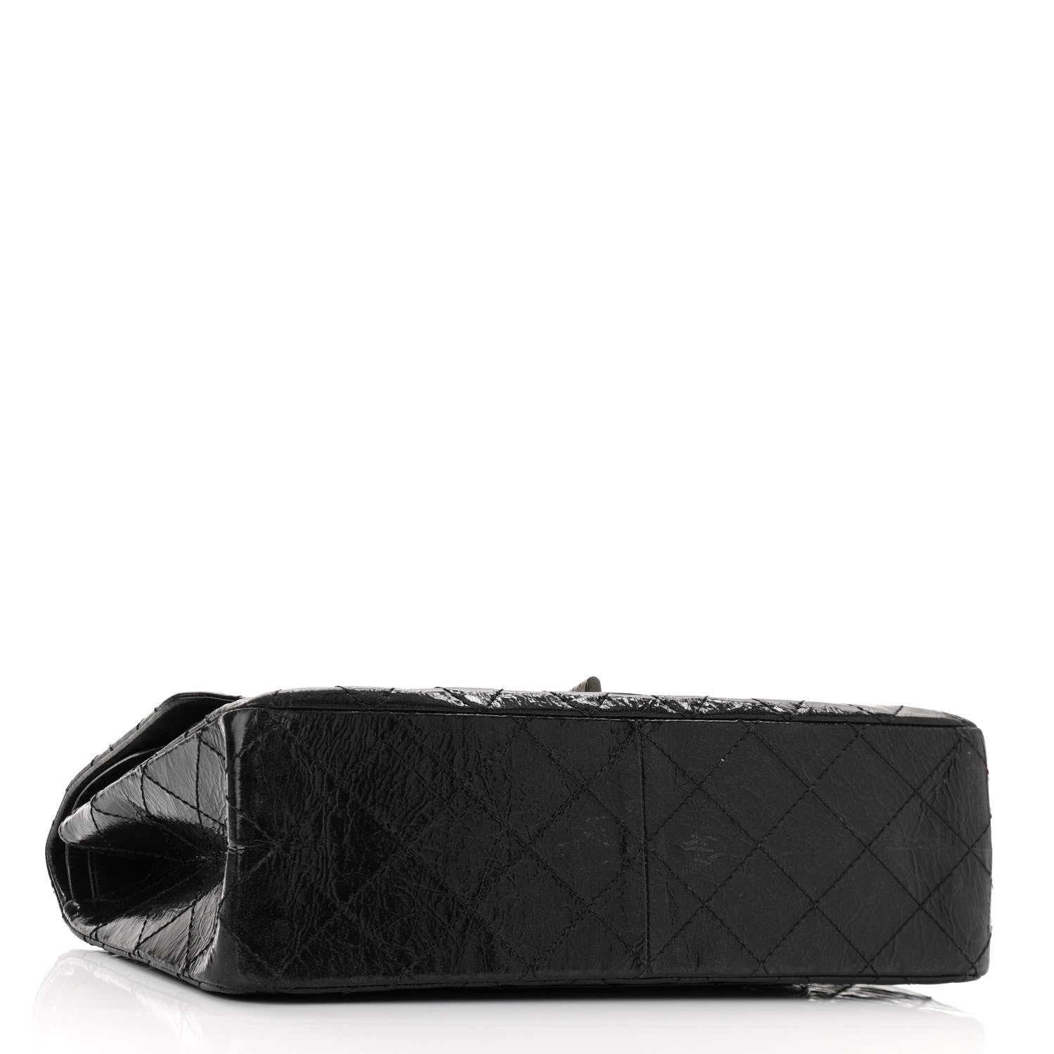 Chanel Glazed Aged Calfskin Quilted 2.55 Reissue 227 Flap Black 4 of 11